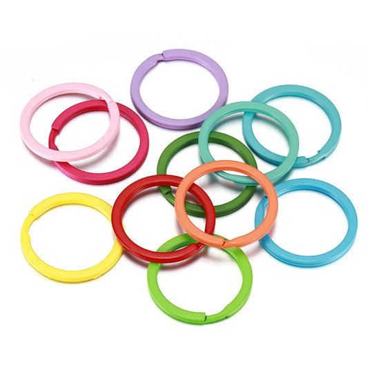 Anneaux Porte-Clés Pastel (Lot de 10) – Résistants et Stylés