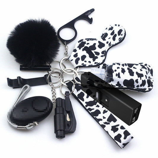 Stun Gun Mini Taser 11-Piece Self Defense Keychain Set